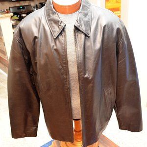 Danier Canada Black Leather Jacket Coat Large